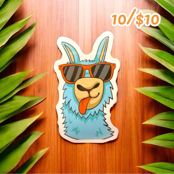 Other - 😜 Silly Llama Vinyl Sticker – Tongue Out, Fun On!
